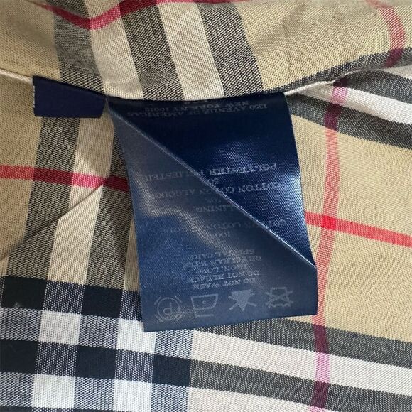 EUC Burberry Women's Hooded Trench Coat Beige Nova Check Lining Size 2 - Picture 8 of 8